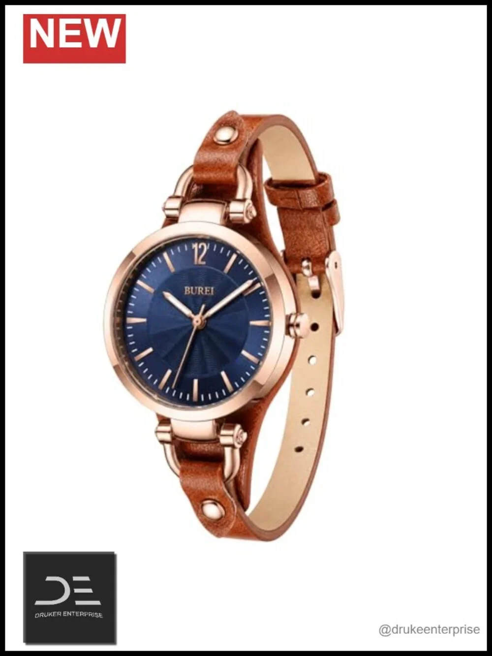 Small Thin Analog Leather Strap Watch Japanese Quartz